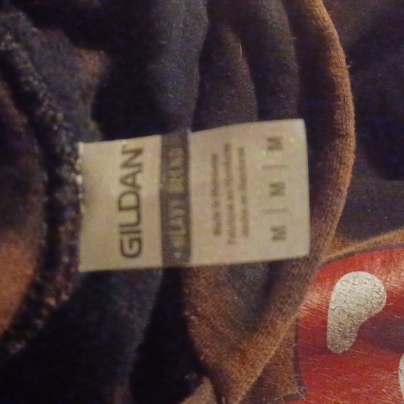 Gildan bleach dyed Rolling stone? Graphic hoodie.  Medium , good used condition - Picture 7 of 11
